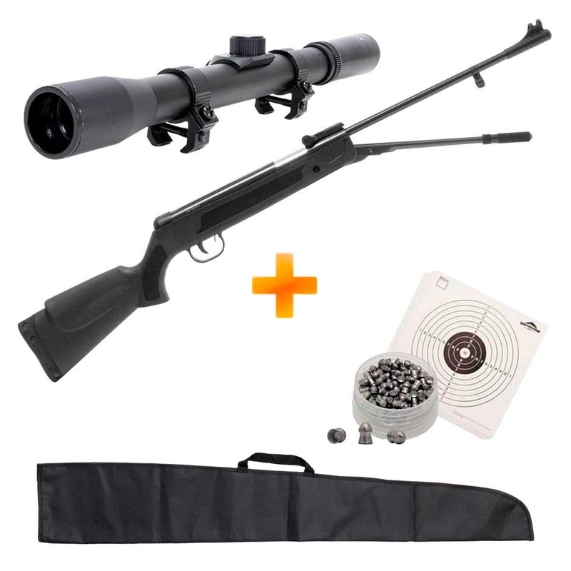 carabina-de-pressao-spring-black-5-5mm-fixxar-luneta-capa-chumbinho-alvos-z10