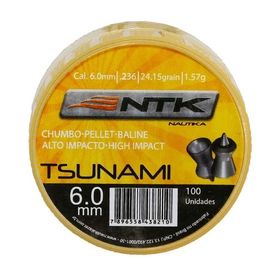 Chumbinho para Carabina - Nautika Tsunami 6.0mm com 100un.