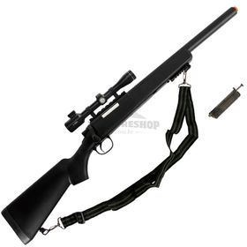 Sniper Airsoft SAR10 Bull Barrel Spring + Luneta 4x32 World Class