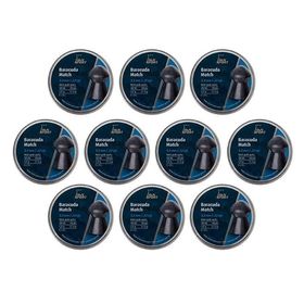 Chumbinho Profissional H&N Baracuda Match 5.5mm 200un – Kit com 10un