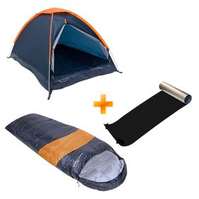 KIT Camping Casal Barraca 3P + 3 Isolante + 3 Saco de Dormir – Nautika