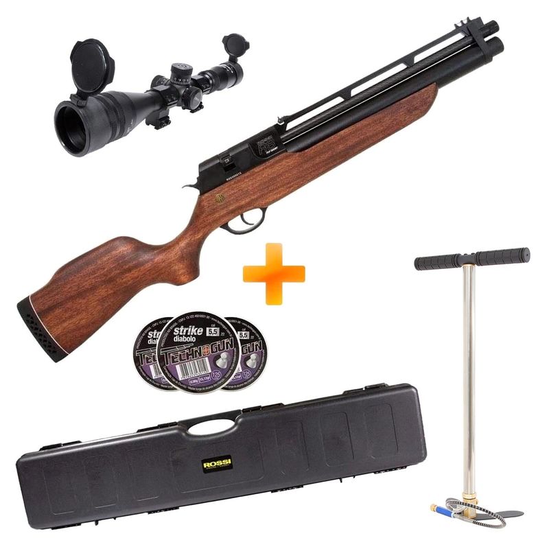 carabina-de-pressao-pcp-rossi-r8-short-5-5mm-bomba-luneta-chumbinho-alvos-z13