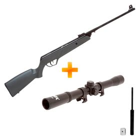 Carabina de Pressão CBC AG11 5.5mm Oxidada Cinza com Gás Ram + Luneta 4x20