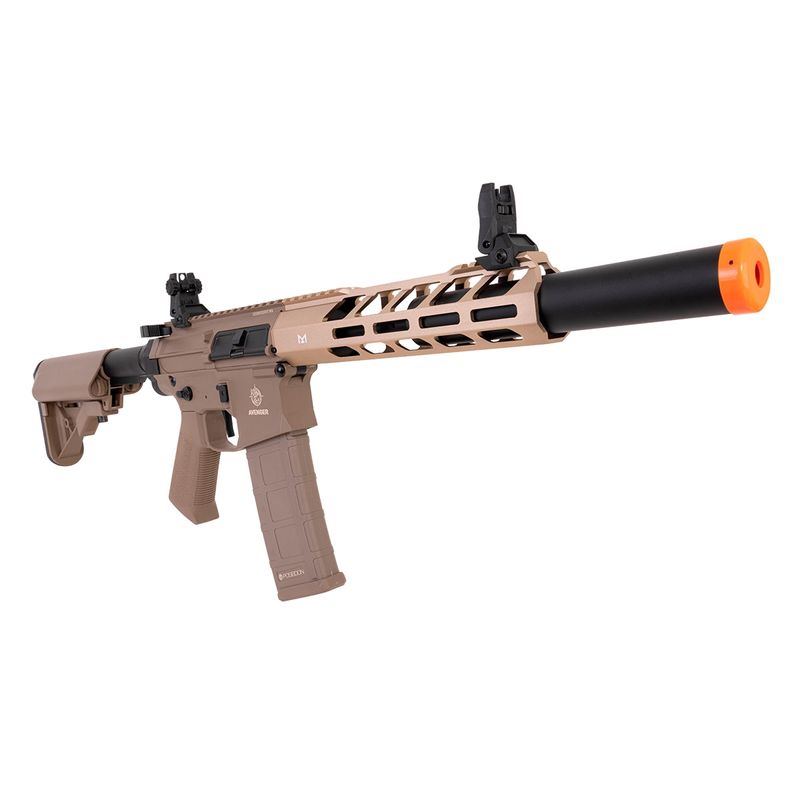 rifle-de-airsoft-m4-avenger-4-silencer-aegr-tan-gatilho-eletronico-poseidon-z16