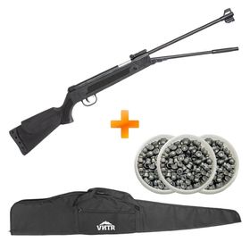 Carabina de Pressão Under-B Preta 5.5mm – QGK + Capa + Chumbinho
