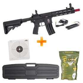 Rifle de Airsoft AEG M4 AR15 Sentinel 8" M-Lok – Rossi + Case + BBs + Alvos