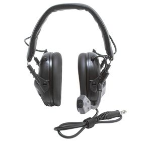 Fone Tático e Abafador Eletrônico M32 Preto – EARMOR