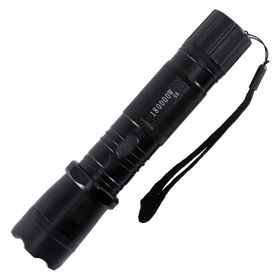 Lanterna de Choque Recarregável YBF Preta + Coldre + Carregador