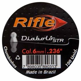 Chumbinho para Carabina de Pressão Rifle Diabolô STR 6mm (.236) 100un.