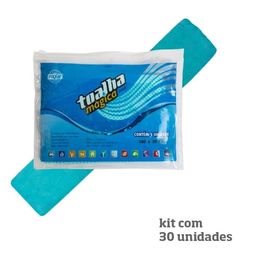 Kit com 30 Toalhas Mágicas Multiuso Verde 1 Lado em Baixo Relevo 100 x 20cm - Fixxar