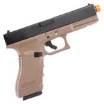 pistola-de-airsoft-gbb-r18-tan-blowback-slide-metal-case-bbs-green-gas-alvos-z2