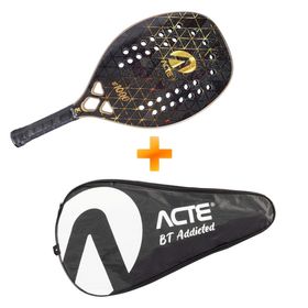 KIT Raquete Beach Tennis 3k BT1000 + Capa Preta e Branca - Acte Sports