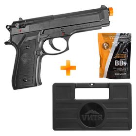 Pistola de Airsoft Beretta M92 KWC Spring + Maleta Rígida + BBs