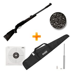 Kit Carabina de Pressão Gamo CFX 5.5mm com Gás Ram + Capa + Chumbinho + Alvos