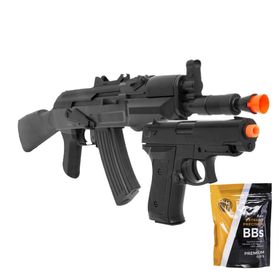 AK Spetsnaz Spring - Cybergun + Pistola de Airsoft P1918 Spring - Vigor + BBs