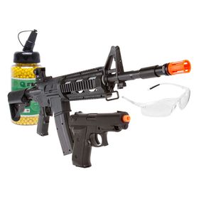 Rifle de Airsoft Spring VG M4 SWAT 8913 – Vigor + BBs + Óculos + Pistola