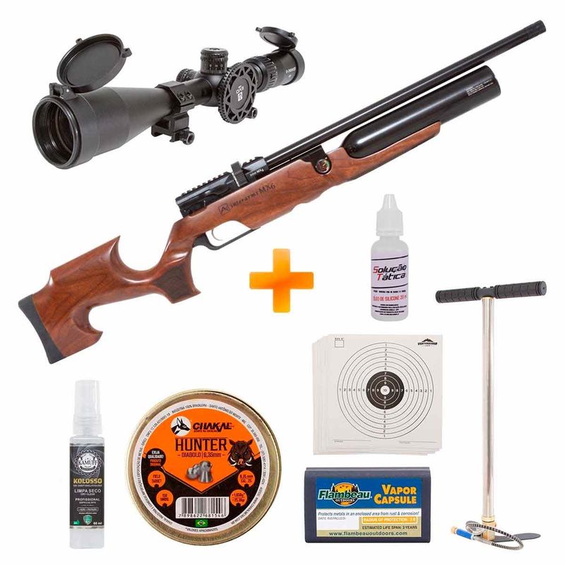 super-combo-carabina-de-pressao-pcp-mx6-matte-black-wood-regulated-6-35mm-aselkon-bomba-luneta-custom-z9