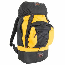 Mochila Trekking 35 Litros Amarelo com Preto - Trilhas e Rumos