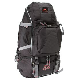 Mochila Crampon 44 Litros Preto com Pontilhado - Trilhas e Rumos