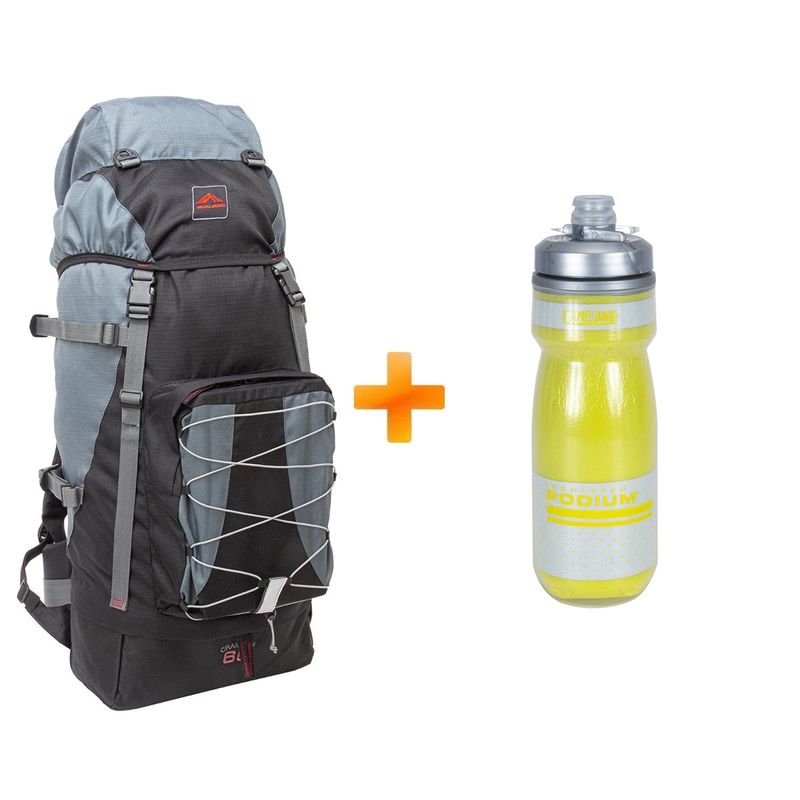 mochila-cargueira-crampon-60-litros-cinza-trilhas-e-rumos-garrafa-camelbak-podium-chill-620ml-amarelo-z1