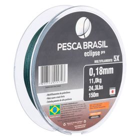 Linha Multi Eclipse - Pro 0,18 mm Verde Musgo 24,3 Lbs - PESCA BRASIL