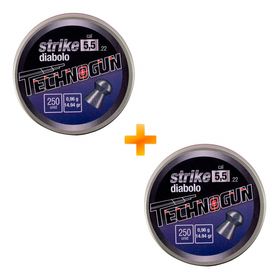 Chumbinho Technogun Strike Diabolo 5.5mm - 250 unidades kit com 2 unidades