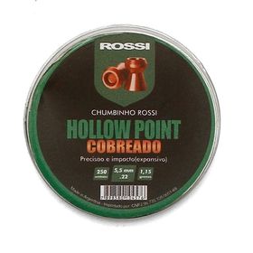 Chumbinho Rossi Hollow Point Cobreado Precisão Expansivo 5.5mm - 250 unidades