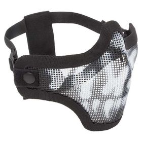 Máscara de Airsoft Strike Meia Face Telada Black Skull