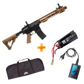 Rifle de Airsoft AEG M4 TAC Full Metal EVO + Bateria Lipo 11.1v + Carregador + Capa