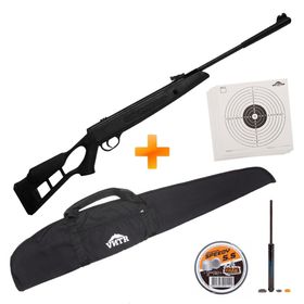 Carabina de Pressão Hatsan Striker Edge 5.5mm Com gas Ram + Capa + 3 Caixas de Chumbinho + 10 Alvos