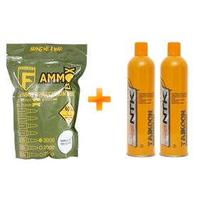 Kit 2 Cilindros Taikoon Green Gas para GBB + BB's 0.20g