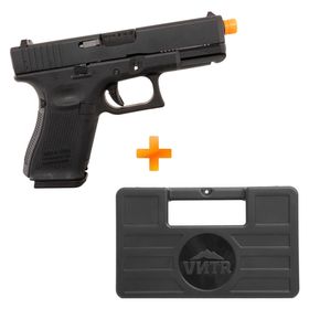 Pistola de Airsoft a Gás GBB Green Gas G19 GEN5 BK Blowback Full Metal – WE + Case