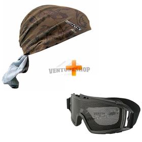 Óculos para Airsoft Chaco com Tela + Bandana