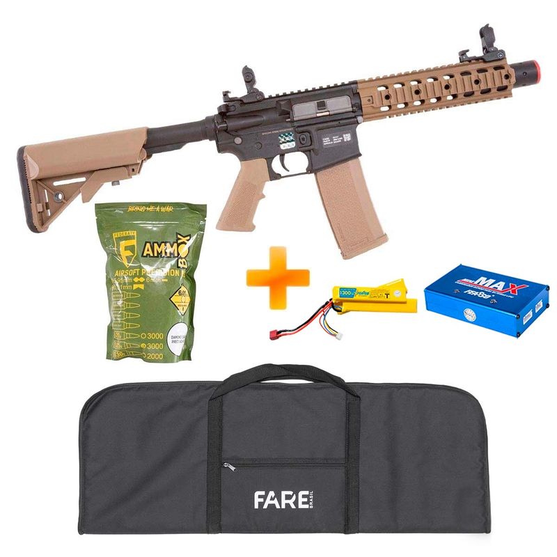 rifle-de-airsoft-m4-carbine-ris-cqb-silencer-sa-c05-half-black-tan-linha-core-c-series-specna-arms-capa-bateria-e-carregador-bb-s-z16