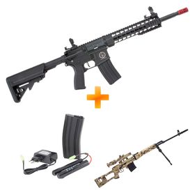 Rifle de Airsoft AEG M4 AR15 Neptune 10" Rossi + Miniatura