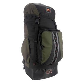 Mochila Cargueira Caminhada 50 Litros Verde com Preto  - Trilhas e Rumos