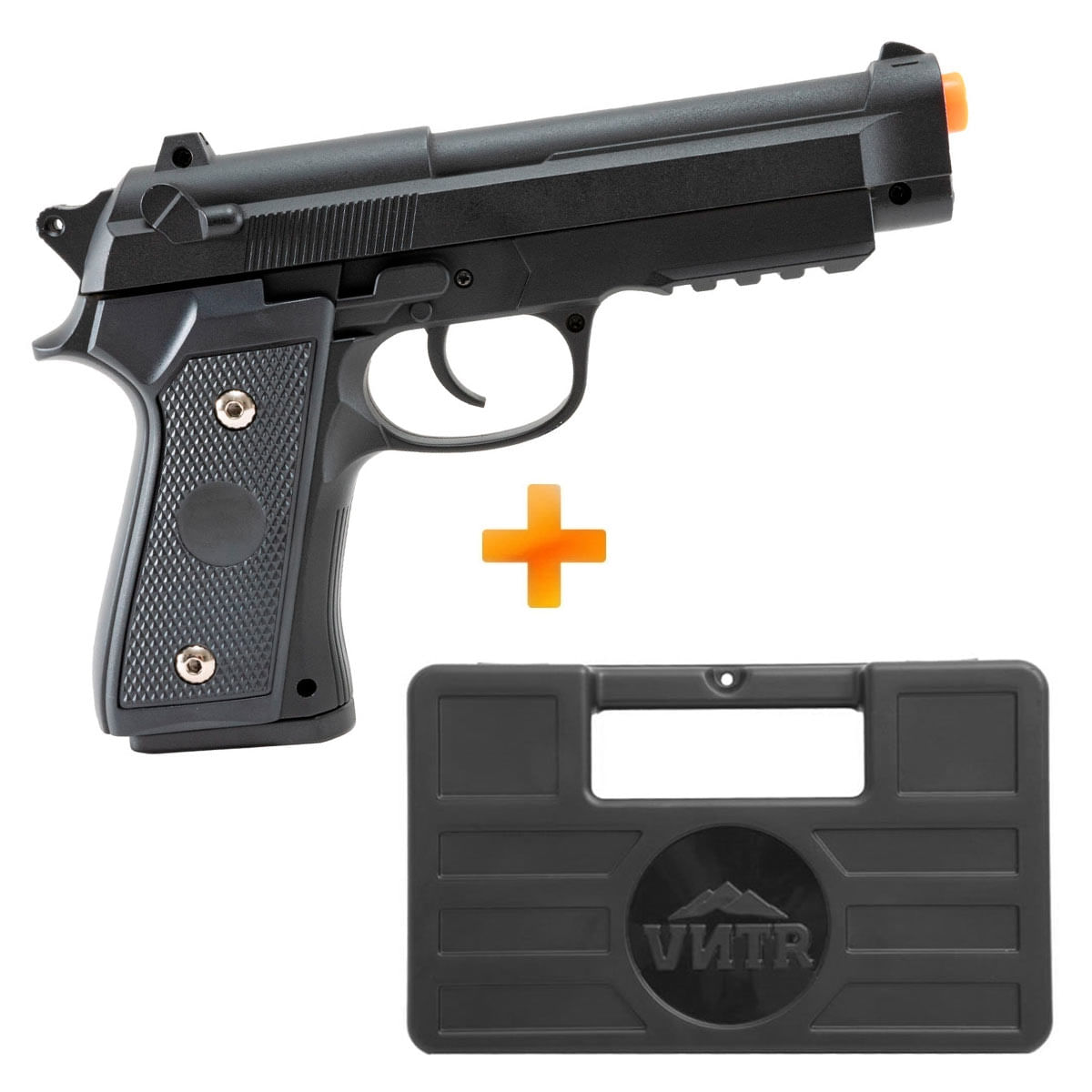 Pistola Airsoft Full Metal Vigor Spring Pt92 V22 6mm - Combat