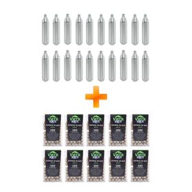 Kit 1.000 Esferas de Aço 6.0mm + 20 CO2 - VNTR