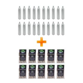 Kit 1.000 Esferas de Aço 6.0mm + 20 CO2 - VNTR