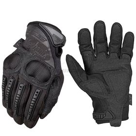 Luva Mechanix Preta M-PACT 3 Covert Black com Knuckles - G