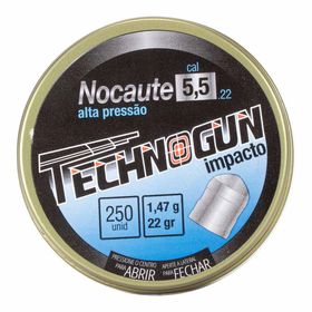 Chumbinho Technogun Nocaute 5.5mm - 250 unidades