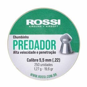 Chumbinho Rossi Predador Alta Penetração 5.5mm (.22) - 250un.