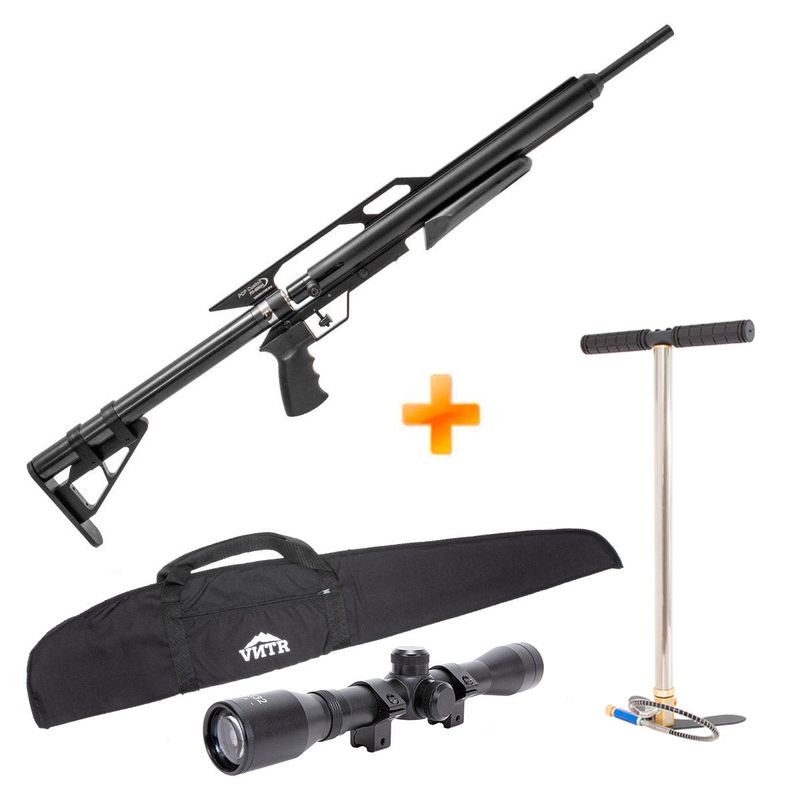 carabina-de-pressao-pcp-hunter-ultra-power-5-5mm-bomba-manual-luneta-capa-z12