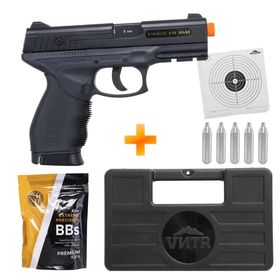 Pistola de Airsoft a Gás CO2 PT24/7 Cybergun + Maleta Rígida + 5 CO2 + BB's + Alvos