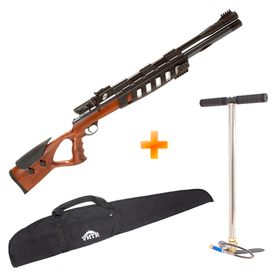 Carabina de Pressão PCP Sentry Madeira 4.5mm CBC + Bomba + Capa