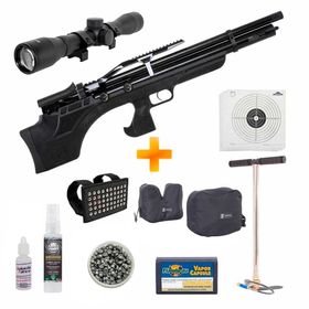 Super Combo - Carabina de Pressão PCP MX7 Synthetic Regulated 5.5mm - Aselkon + Bomba + Luneta 4x32