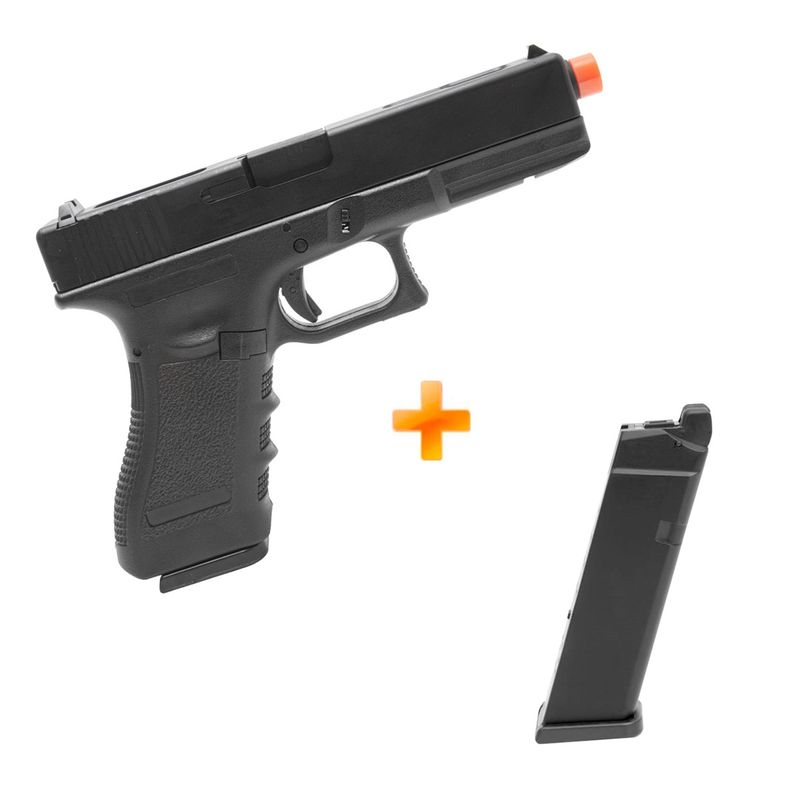 pistola-de-airsoft-gbb-green-gas-r18-com-blowback-magazine-extra-z1