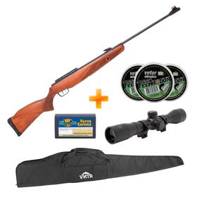 Carabina de Pressão Gamo Grizzly 1250 IGT Mach 4.5mm + Luneta 4x32 + Capa + Chumbinho