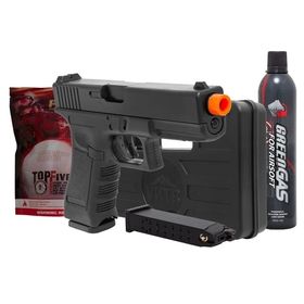 Pistola de Airsoft a Gás GBB  R17-5 + Maleta + Cilindro Green Gas + BB's + Magazine Extra
