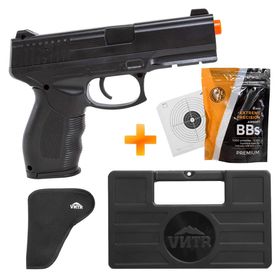 Pistola de Airsoft VG 24/7 V310 Spring 6.0mm – VIGOR + Case + BB's + Coldre + Alvos